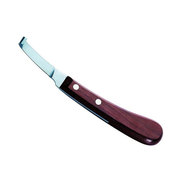 Short blade hoof knife with dark red handle – Brute International